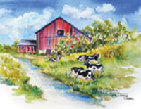Barn with cows