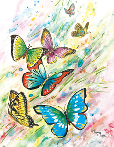 Flock of butterflies